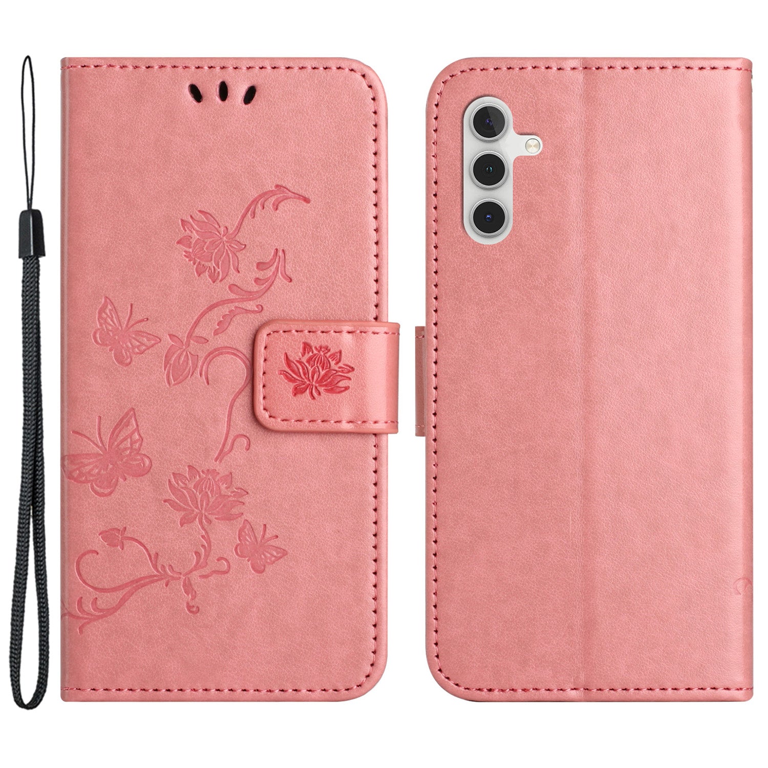 For Samsung Galaxy S23 FE PU Leather Wallet Phone Case Butterfly Flower Imprinted Stand Cover For Samsung Galaxy S23 FE PU Leather Wallet Phone Case Butterfly Flower Imprinted Stand Cover